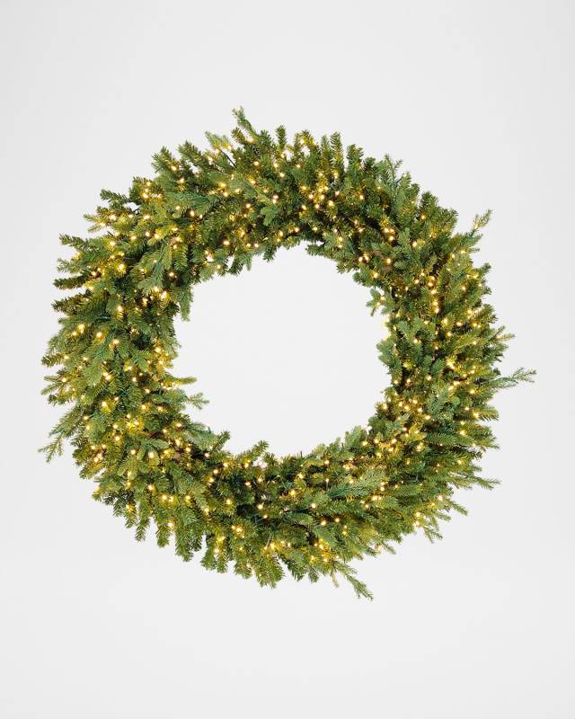 Deluxe St. Catherine Pre-Lit Wreath, 48" Round